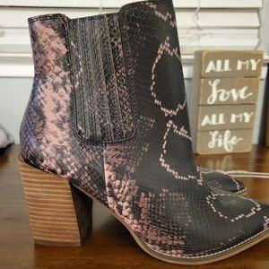 Steve Madden Snake Skin Booties